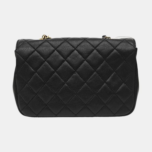 CIRCLED CC WOC Quilted Calfskin Black