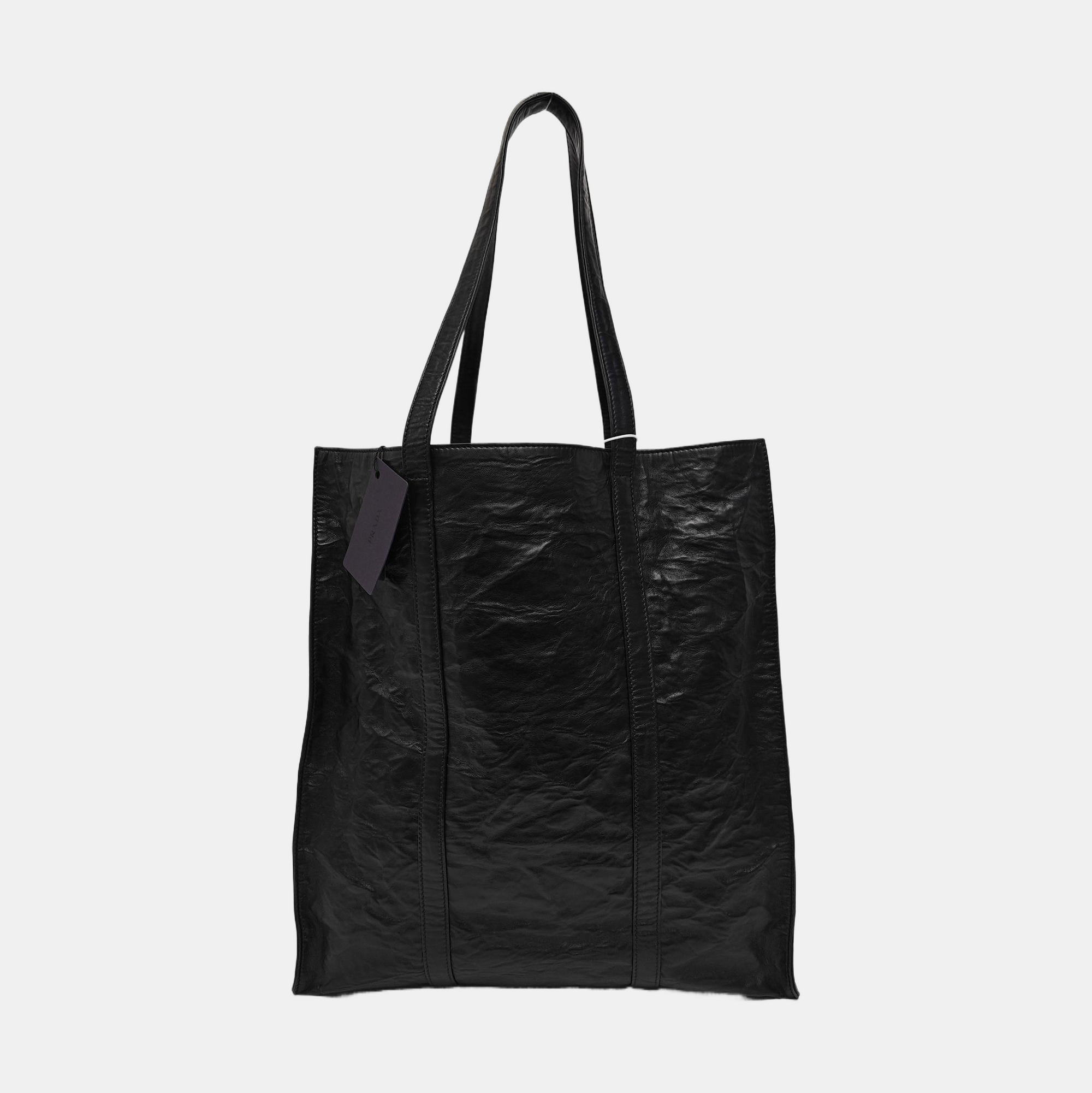 Lambskin Top Handle Bag Black