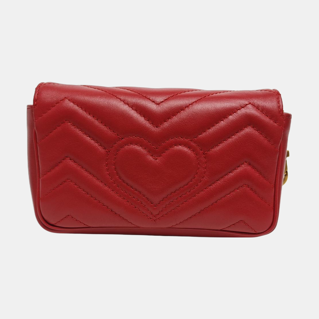 GG Marmont Mini Quilted Calfskin Red