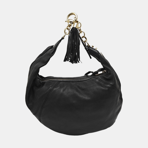 Calfskin Top Handle Bag Black
