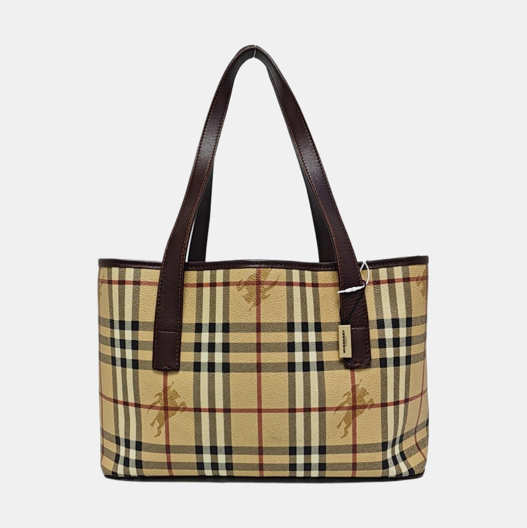 Coated Canvas Tote Bag Beige