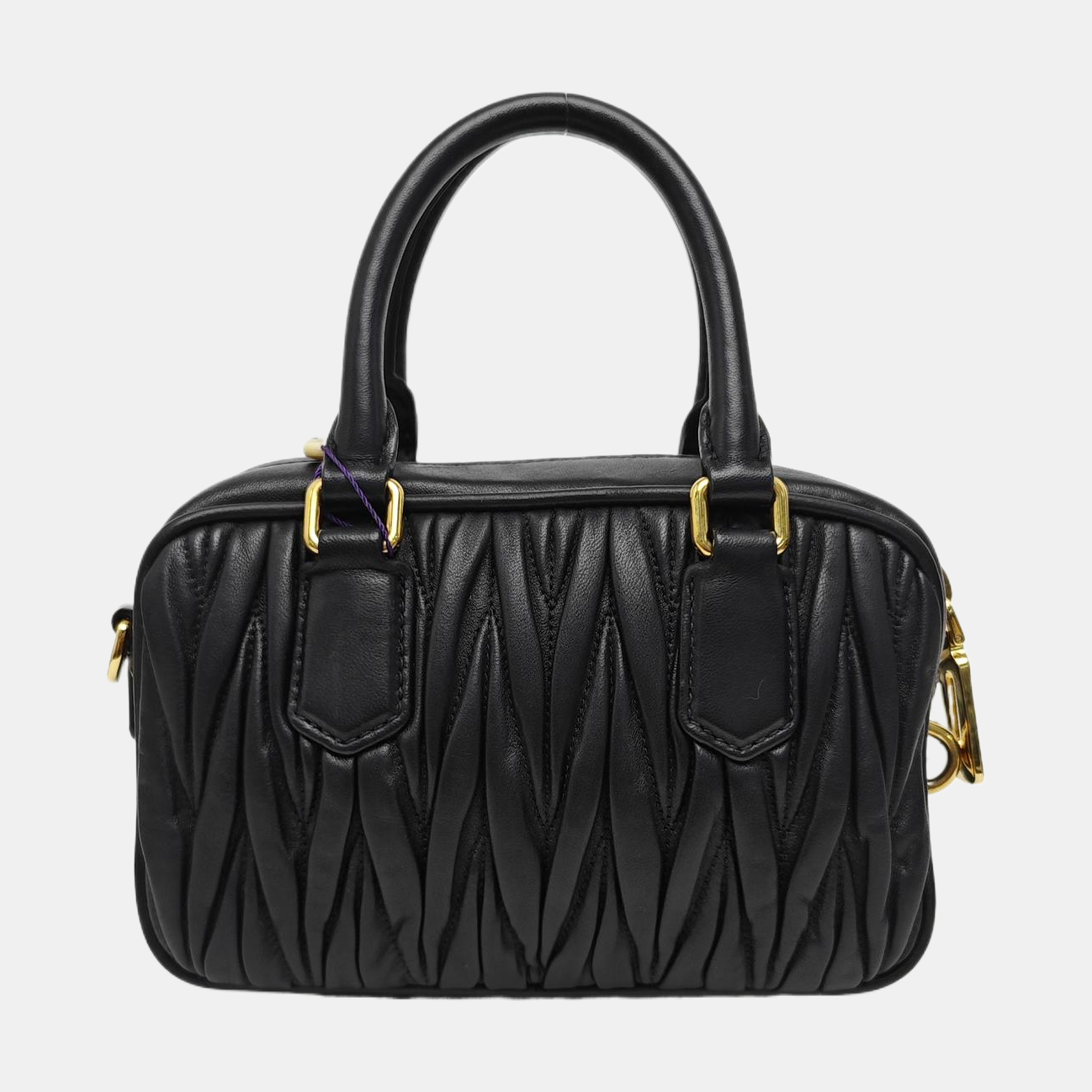 Arcadie Matelassé Small Quilted Lambskin Black
