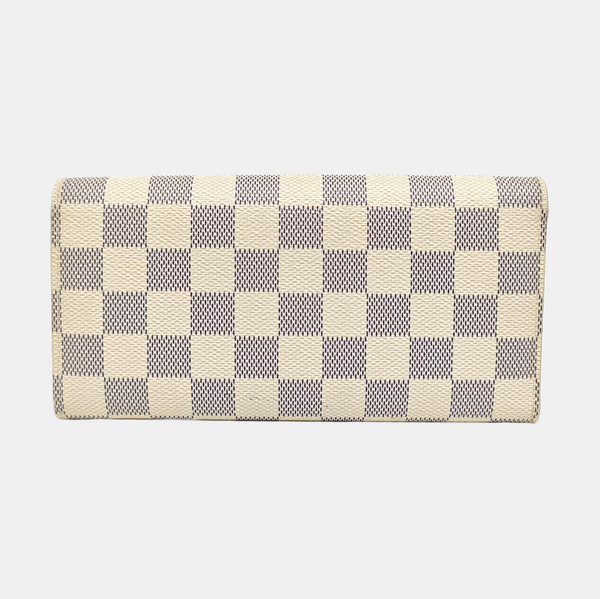 EMILIE Damier Azur Coated Canvas White Wallet
