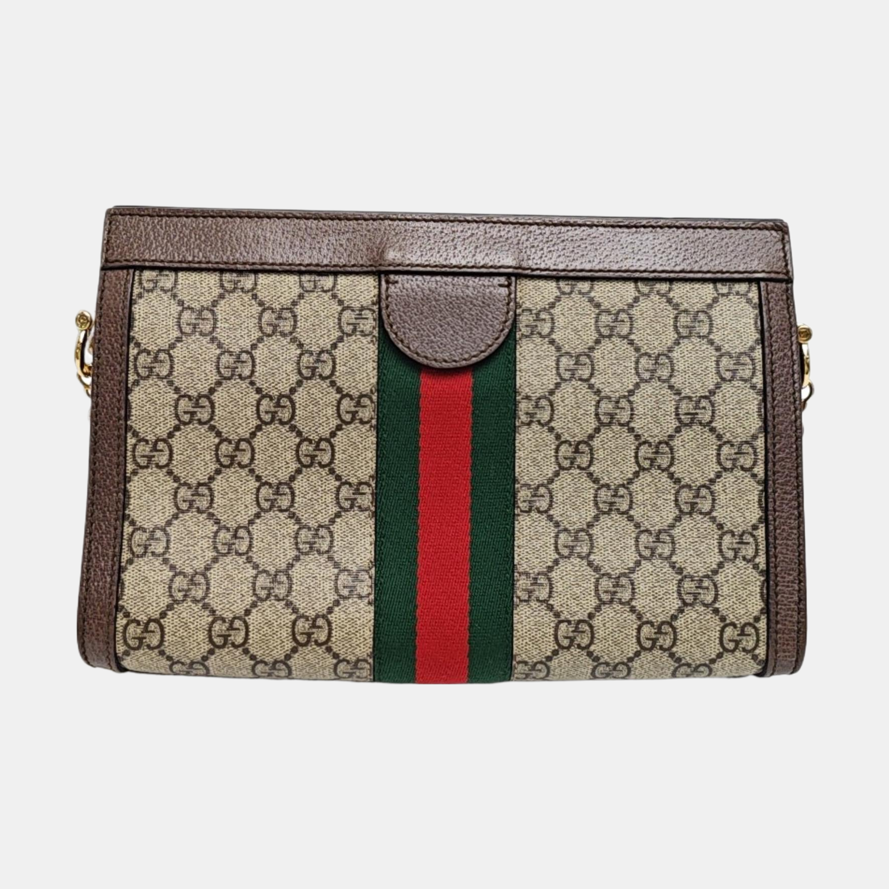 Ophidia Small Monogram Coated Canvas Beige