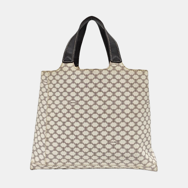 Coated Canvas Tote Bag White