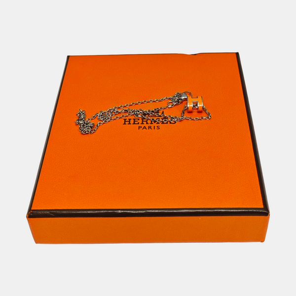 Pop H Metal Silver Necklace