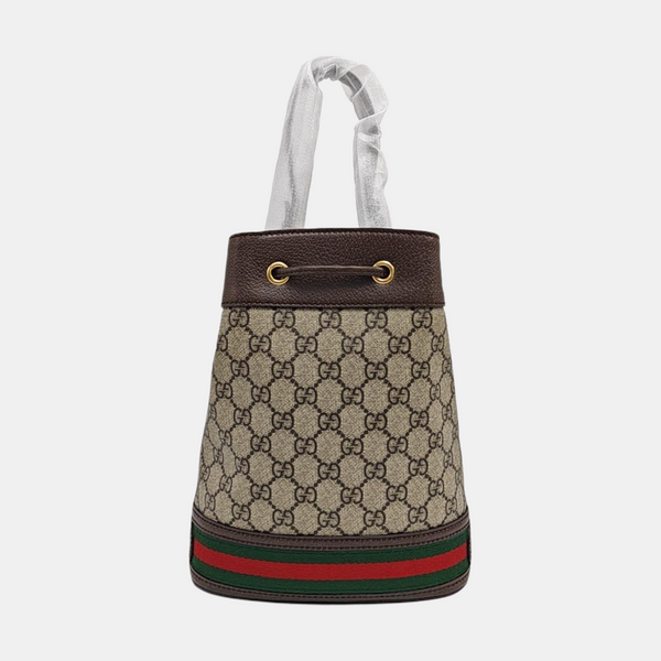 Ophidia Small Monogram Coated Canvas Beige