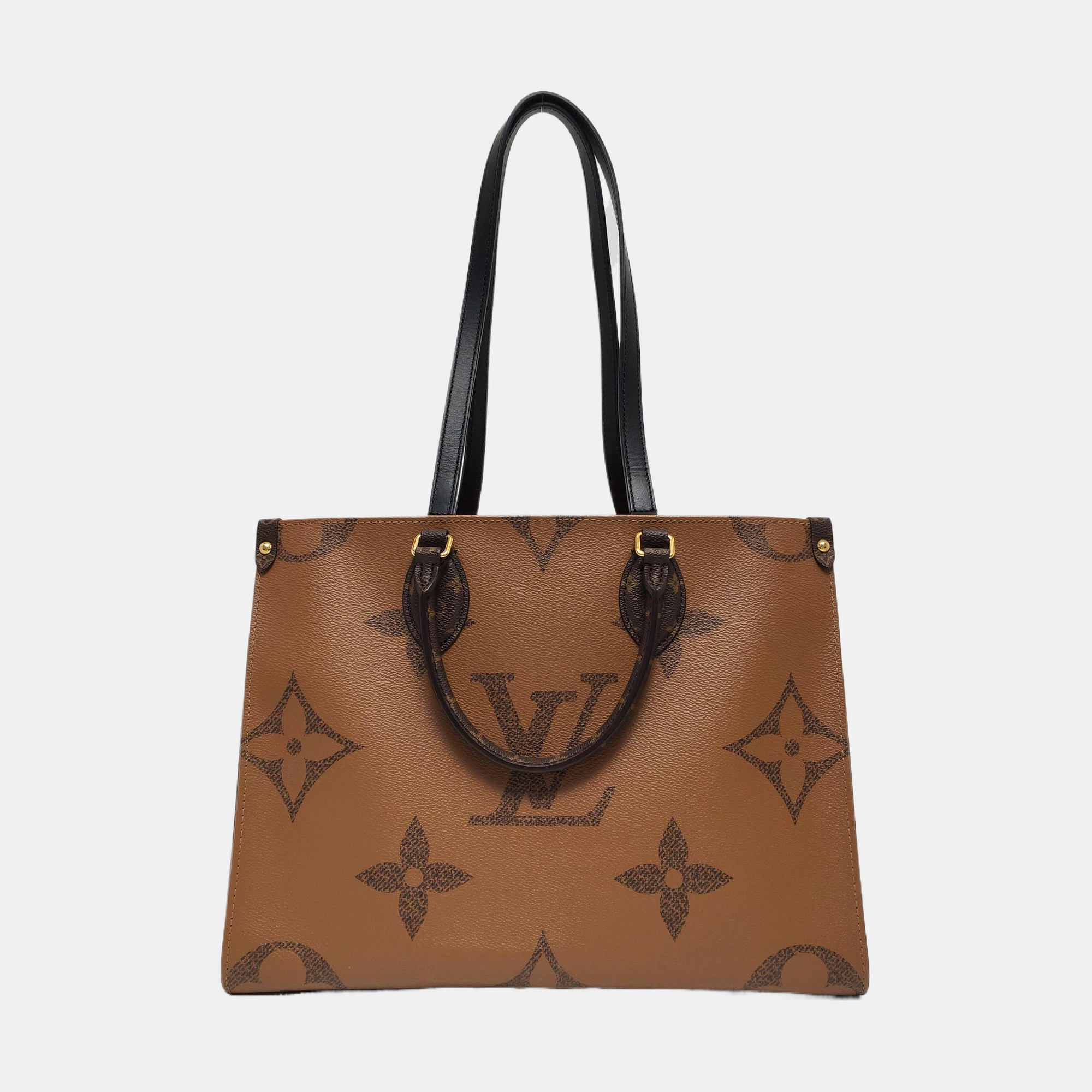 Authenticated pre-owned  ONTHEGO MM Monogram Coated Canvas Brown - Tote Bag at Looply