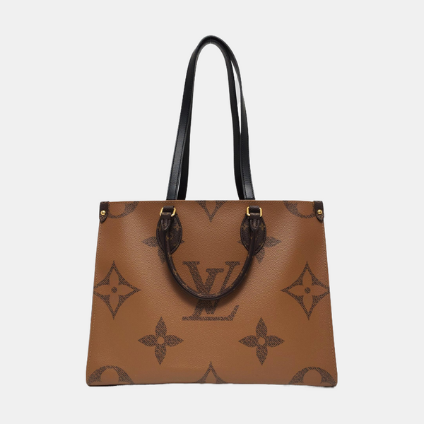 Authenticated pre-owned  ONTHEGO MM Monogram Coated Canvas Brown - Tote Bag at Looply
