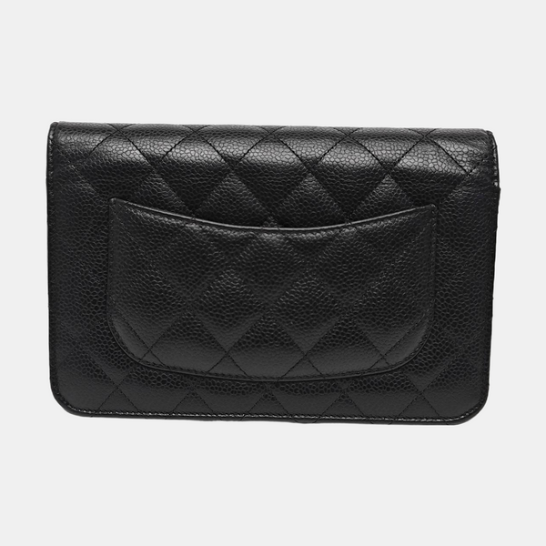 WOC Quilted Grained Calfskin Black