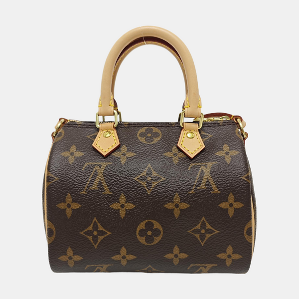 SPEEDY Nano Monogram Coated Canvas Brown