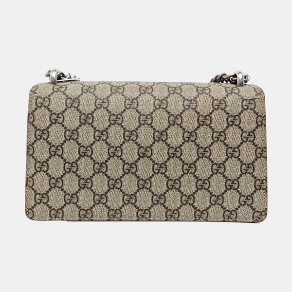 Dionysus Small Monogram Coated Canvas Beige