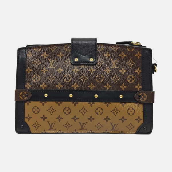 TRUNK Monogram Coated Canvas Brown