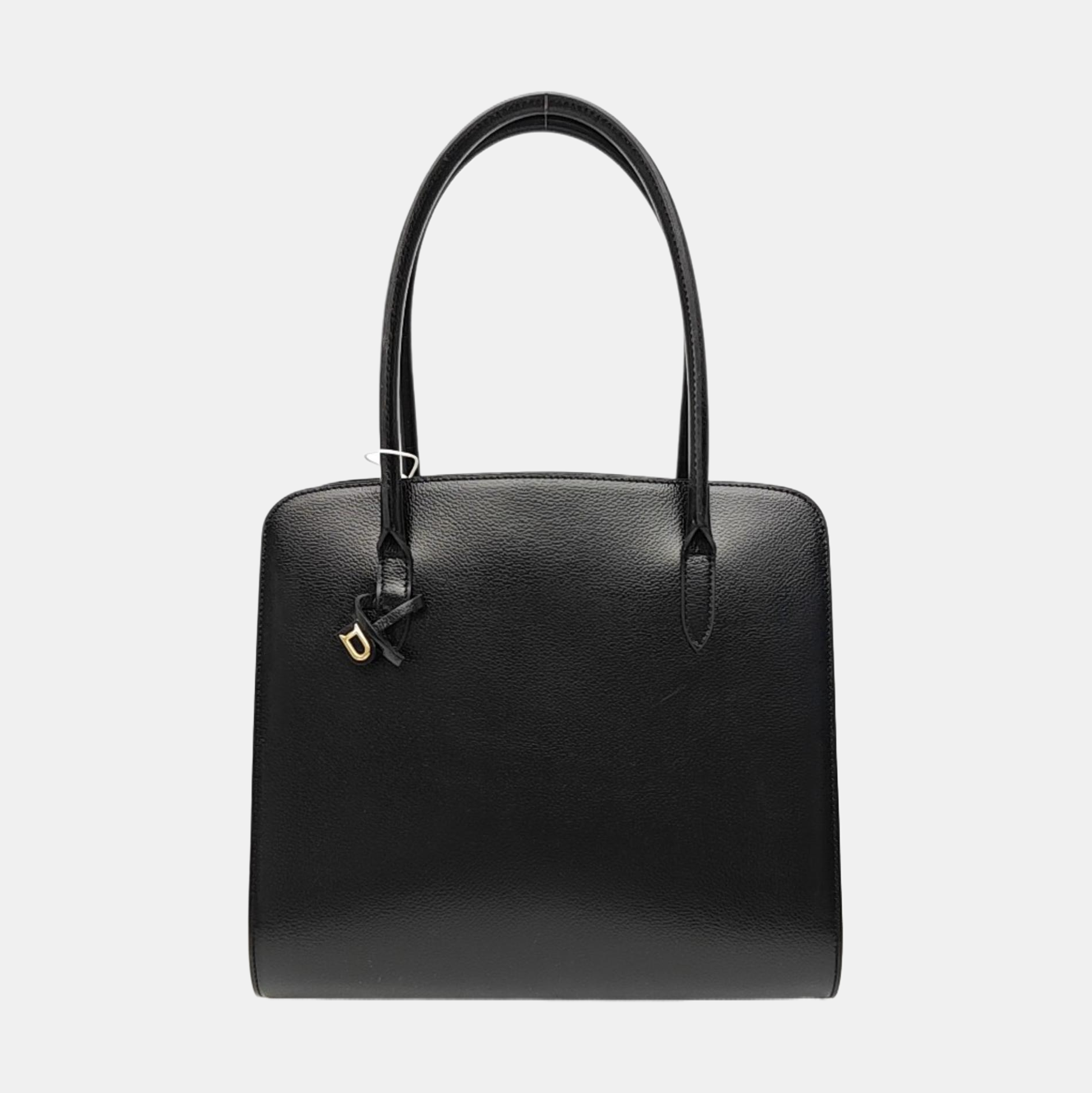 Calfskin Top Handle Bag Black