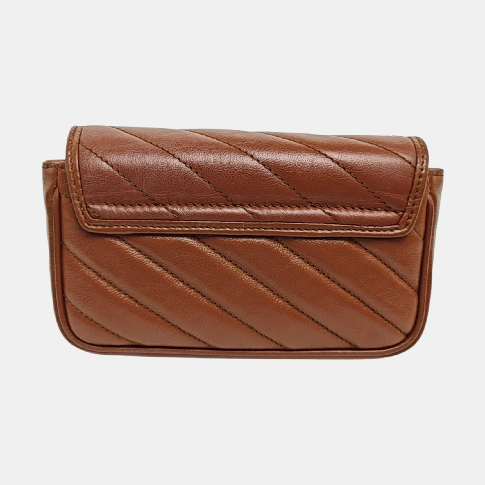 GG Marmont Mini Quilted Calfskin Brown