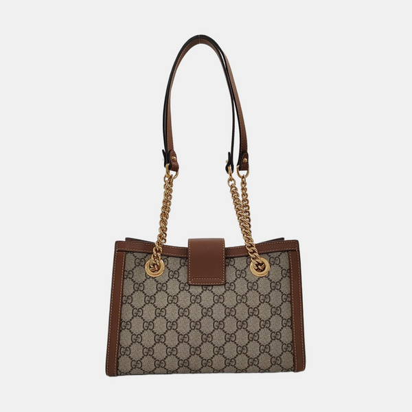 Padlock Small Monogram Coated Canvas Beige