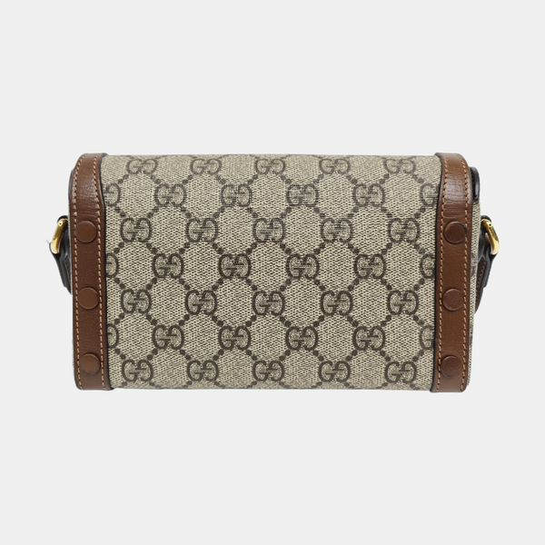Horsebit 1955 Mini Monogram Coated Canvas Beige