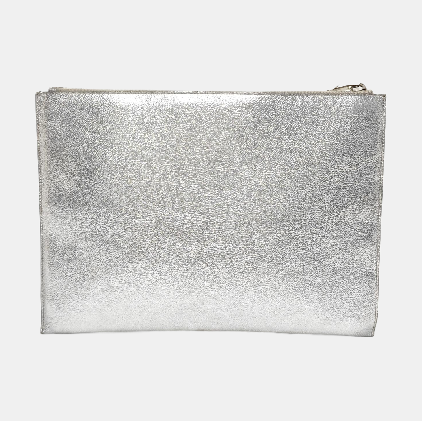 Calfskin Clutch Silver