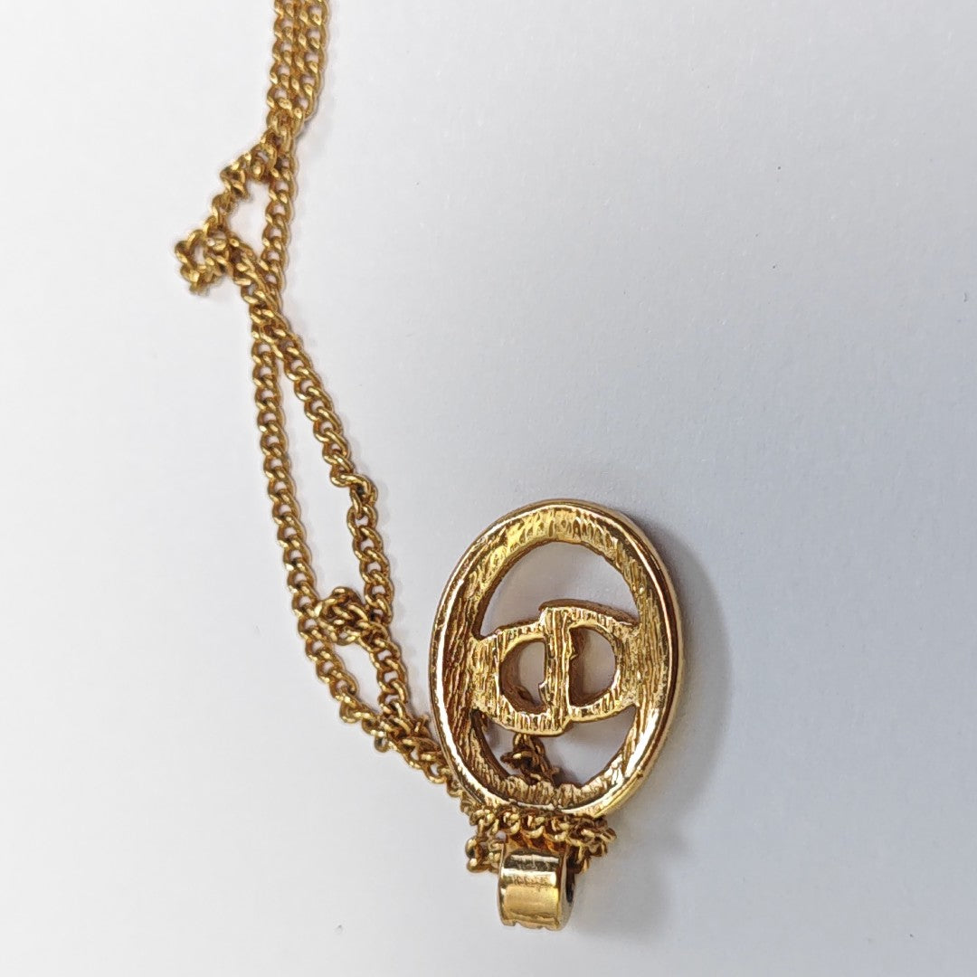 Petit CD Metal Gold Necklace