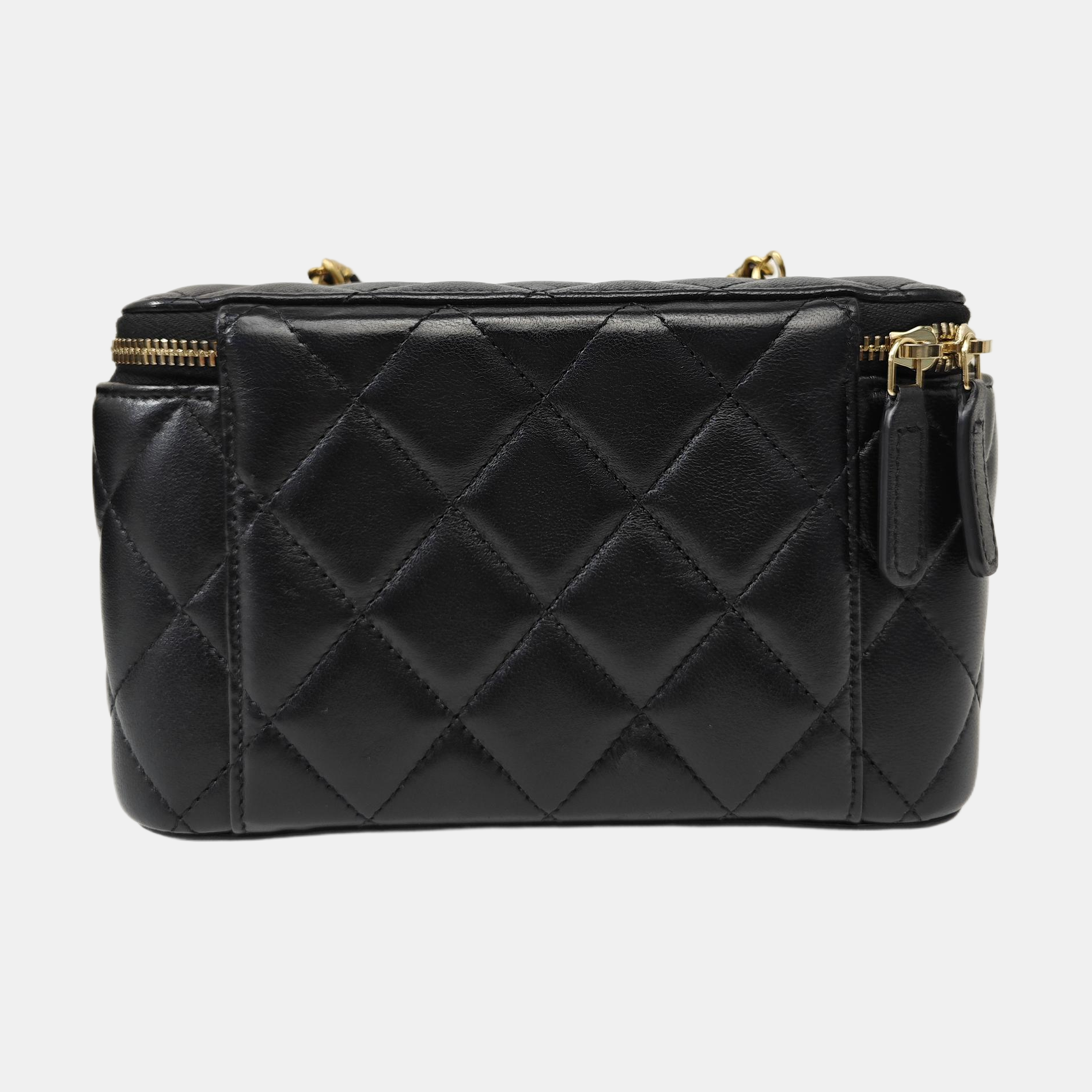 VANITY CASE Small Quilted Lambskin Black