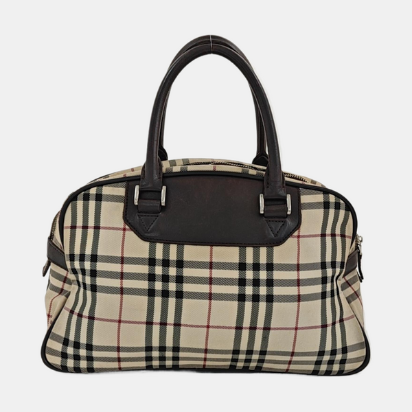 Canvas Top Handle Bag Beige