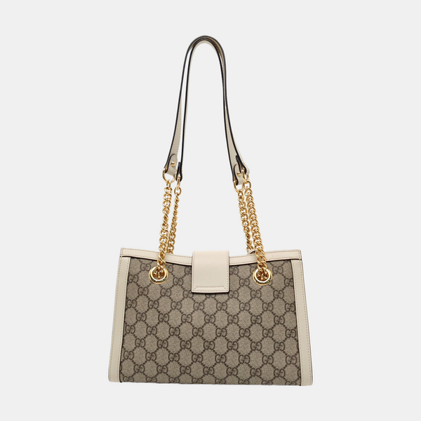 Padlock Small Monogram Coated Canvas Beige