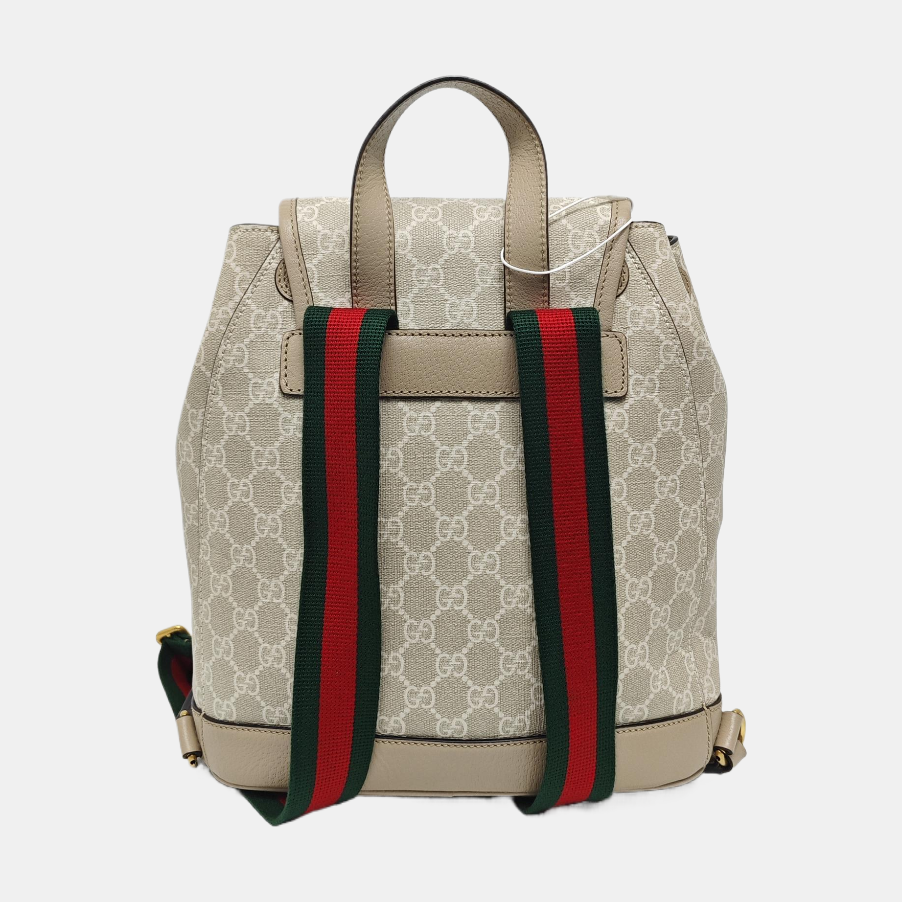 Monogram Coated Canvas Backpack Beige