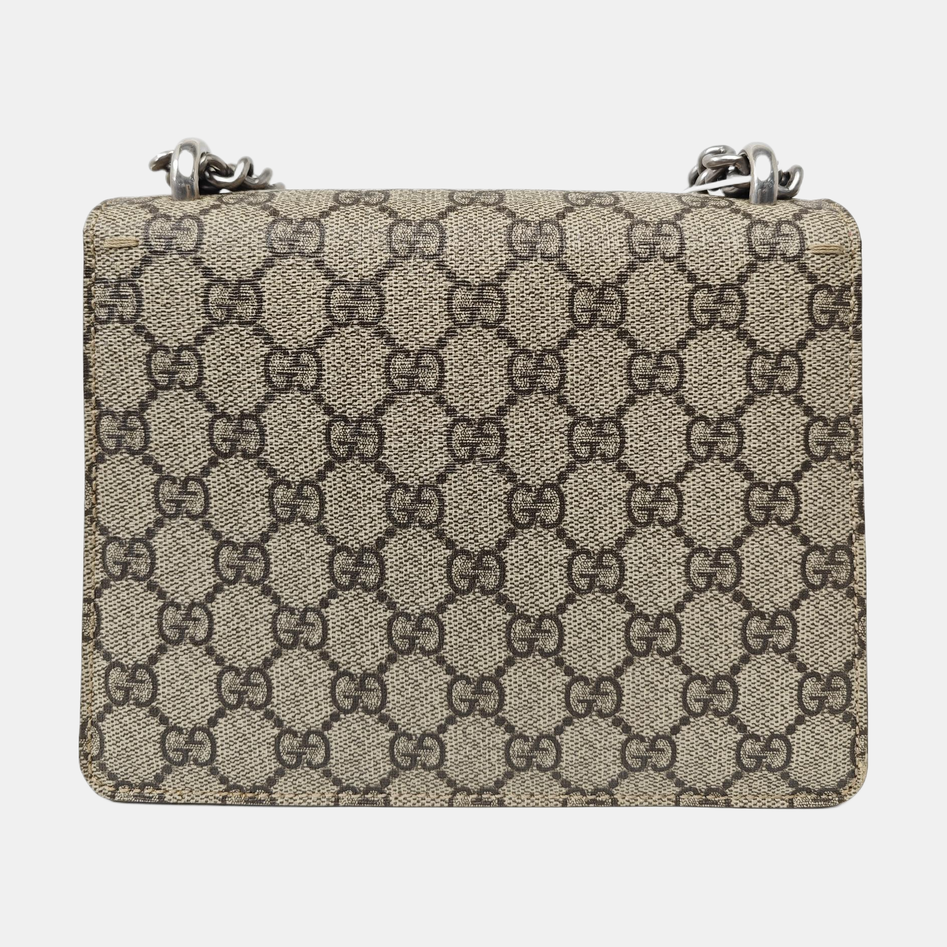 Dionysus Mini Monogram Coated Canvas Beige