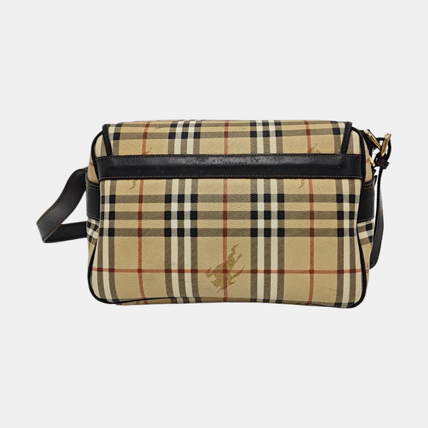 Coated Canvas Shoulder Bag Beige