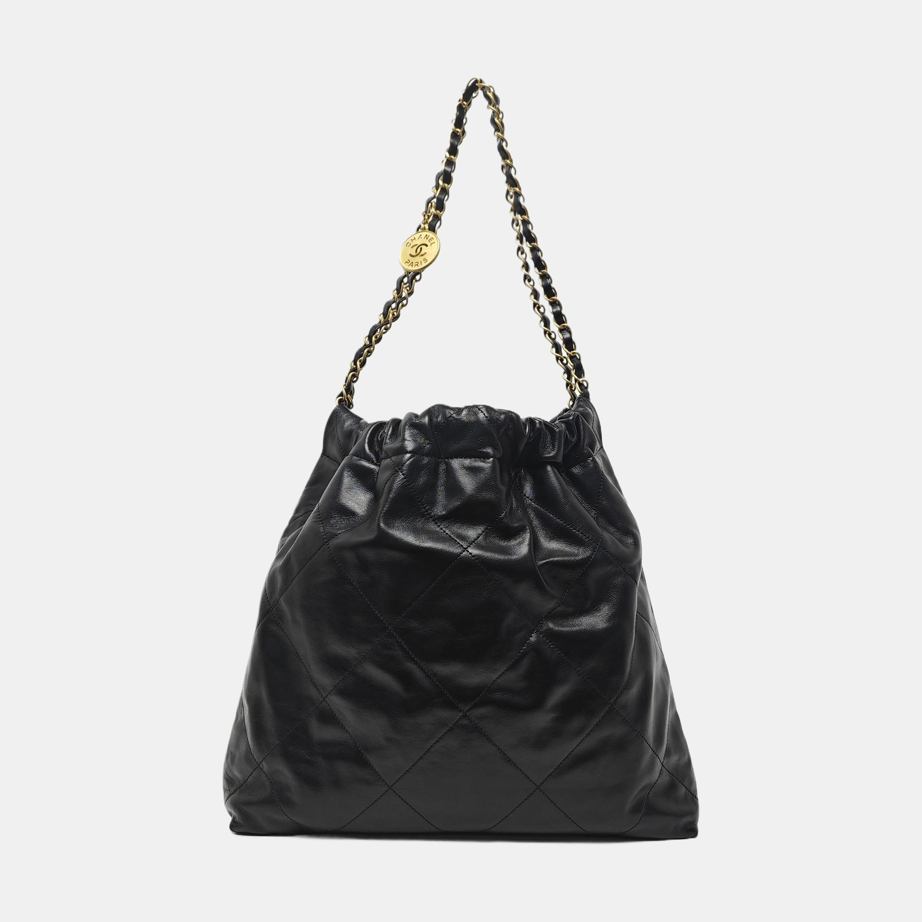 CHANEL 22 Medium Quilted Calfskin Black