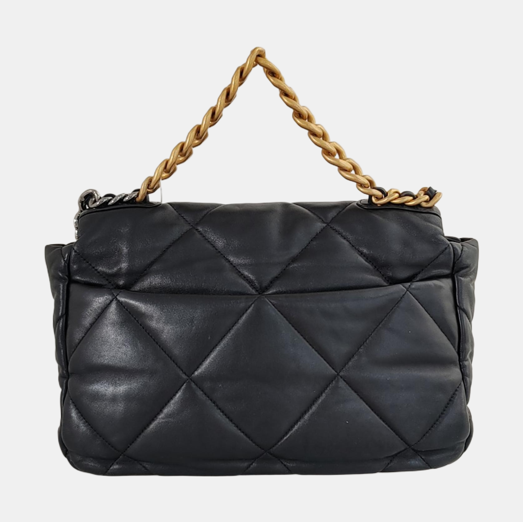 CHANEL 19 Large Quilted Lambskin Black