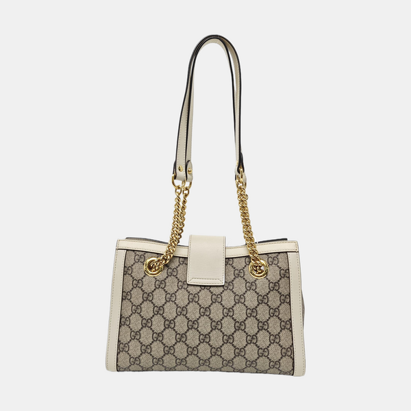 Padlock Small Monogram Coated Canvas Beige
