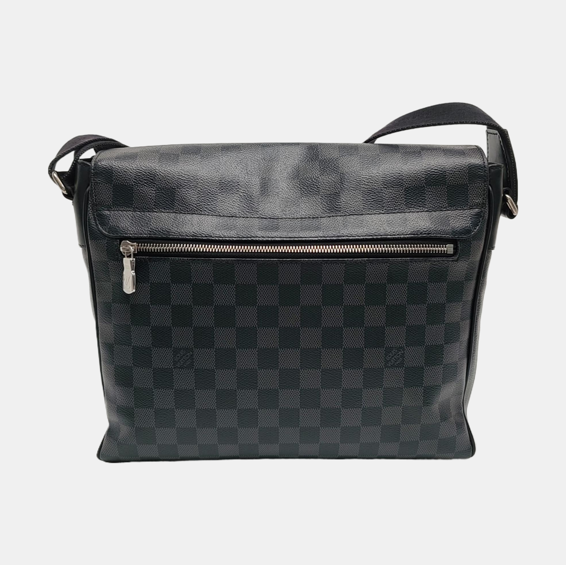 DISTRICT MM Damier Graphite Coated Canvas Gray