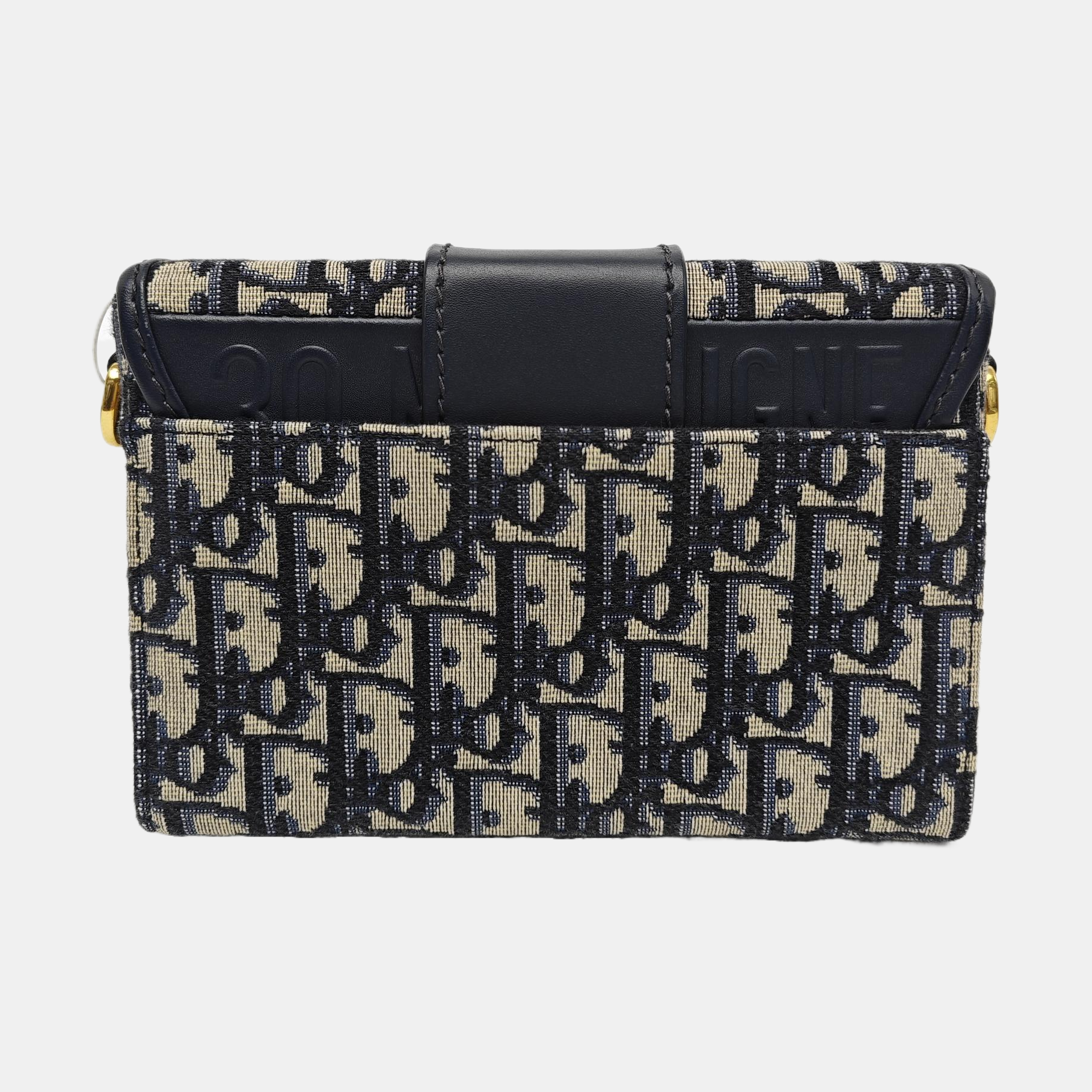 30 Montaigne Mini Oblique Canvas Blue