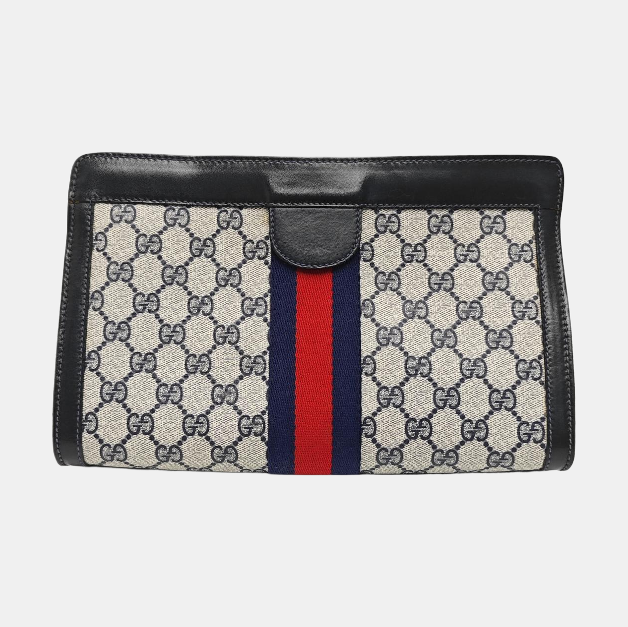 Monogram Coated Canvas Shoulder Bag Gray