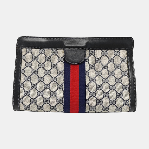 Monogram Coated Canvas Shoulder Bag Gray