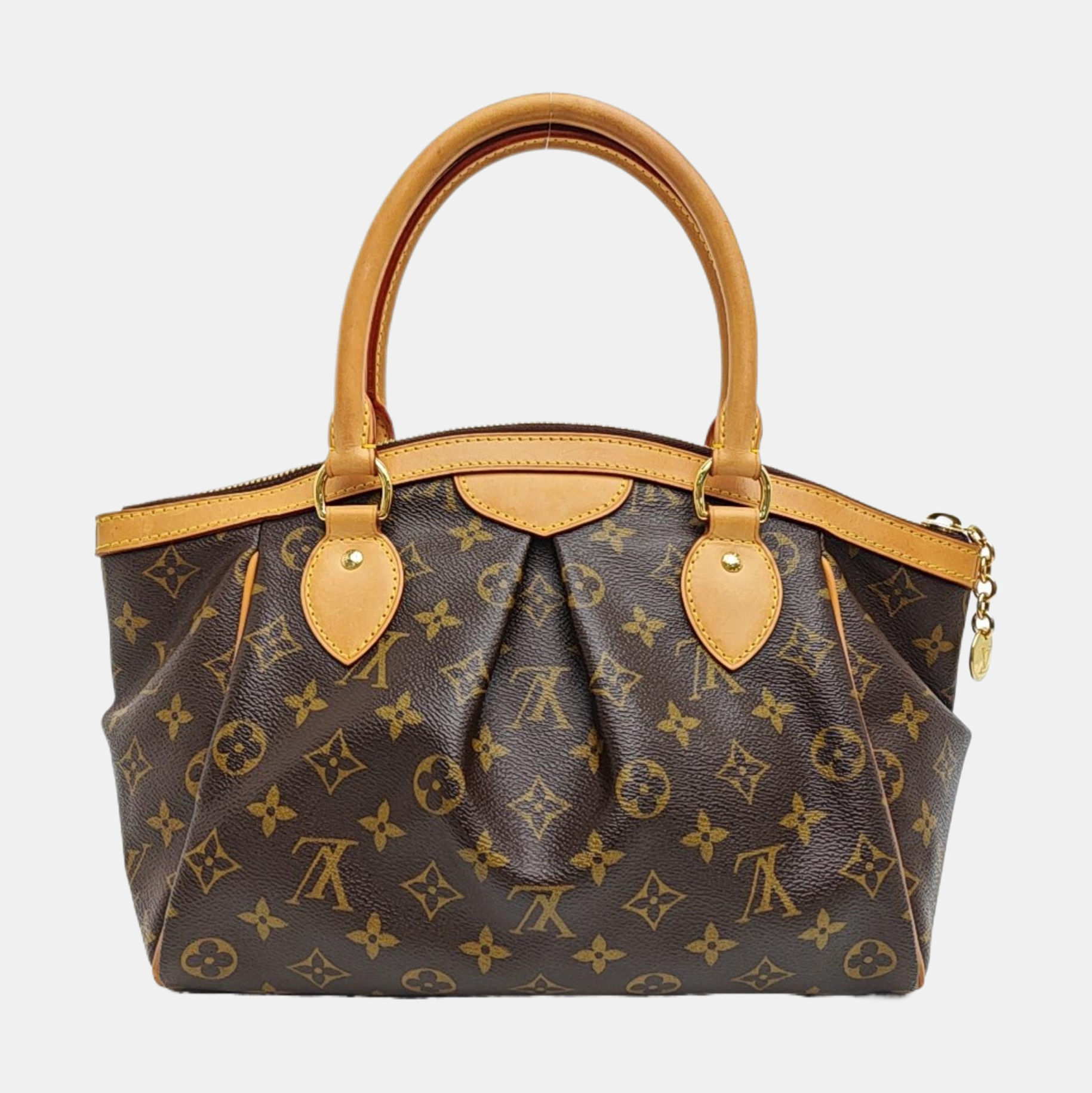 Monogram Coated Canvas Top Handle Bag Brown
