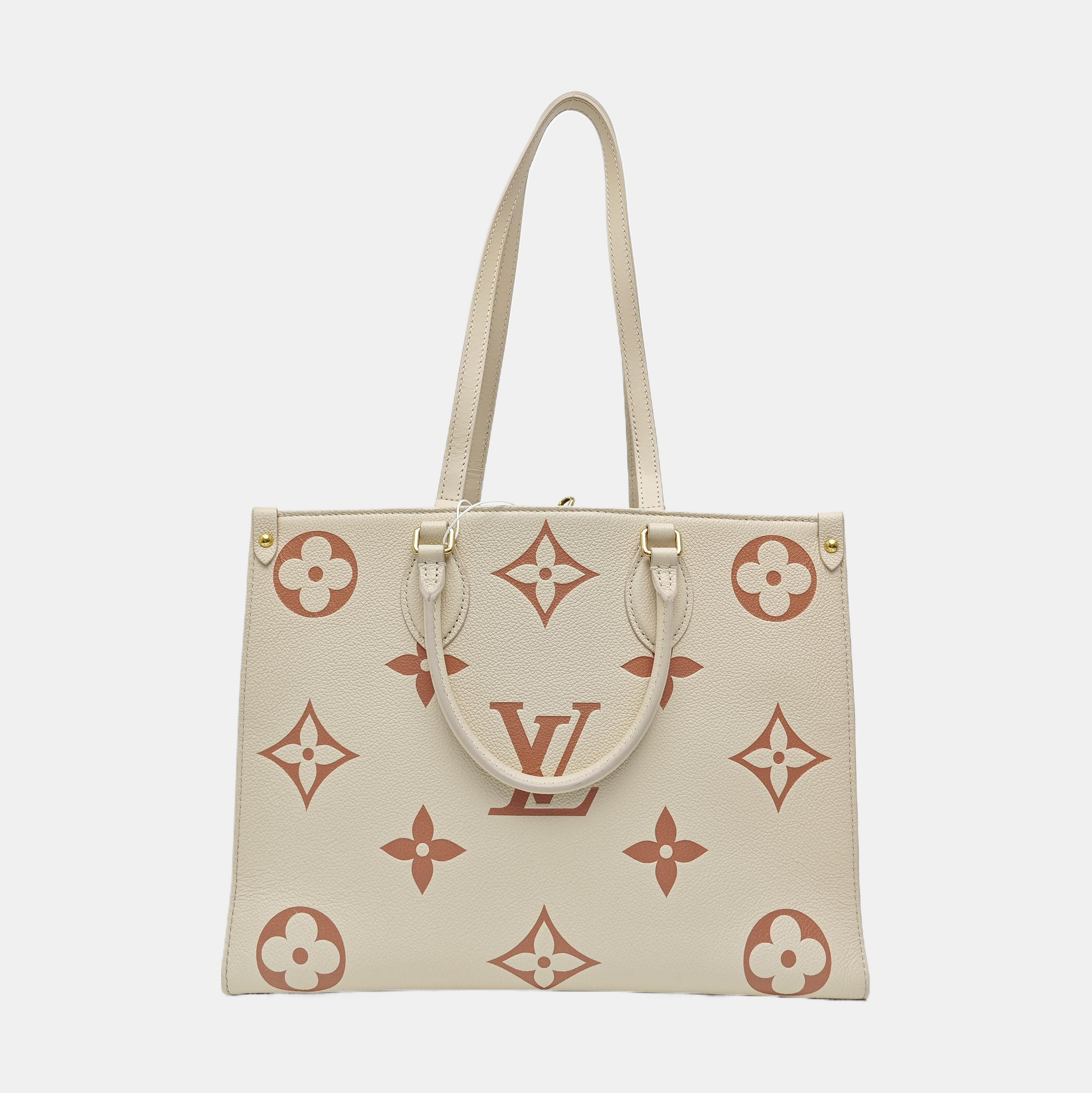 ONTHEGO MM Monogram Calfskin Beige