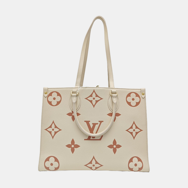 ONTHEGO MM Monogram Calfskin Beige