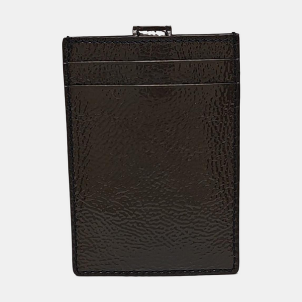 Patent Leather Card Holder Green