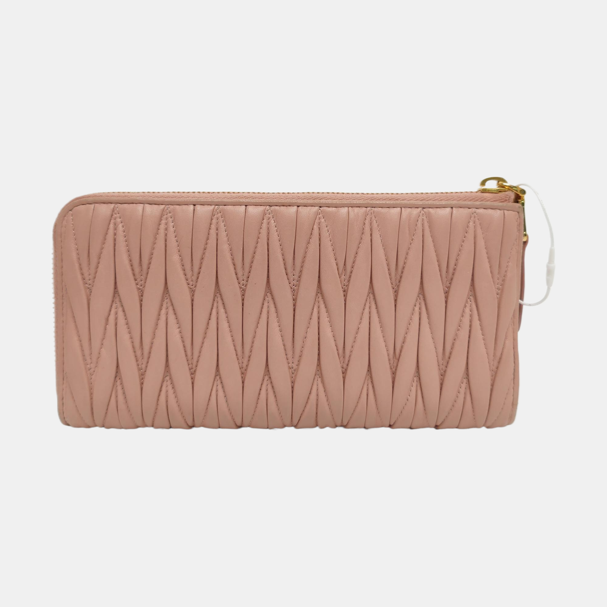 Quilted Lambskin Wallet Pink