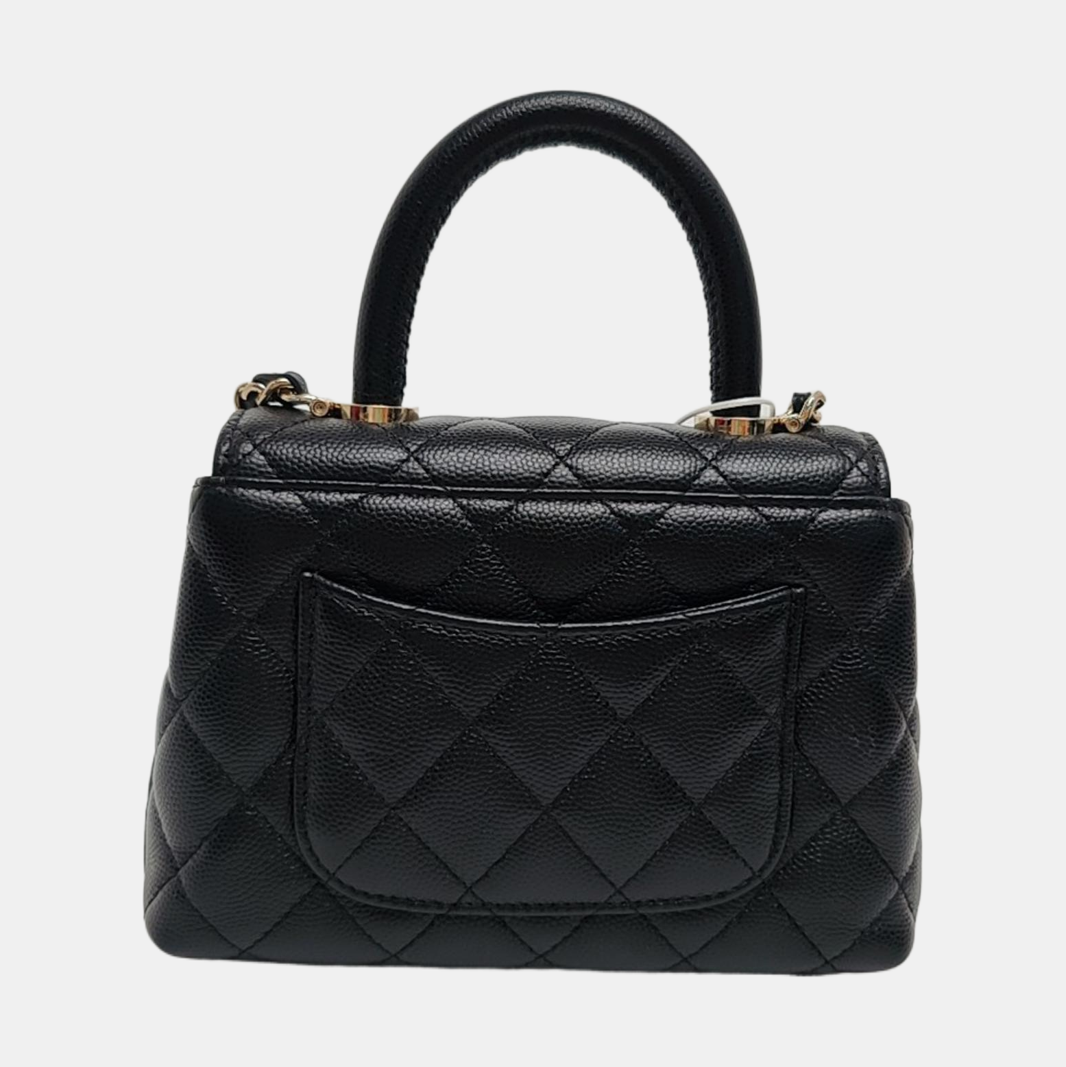 COCO HANDLE Grained Calfskin Black