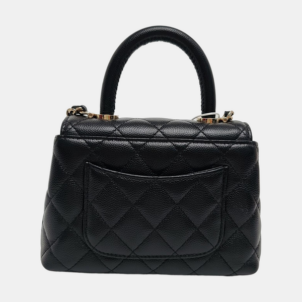 COCO HANDLE Grained Calfskin Black
