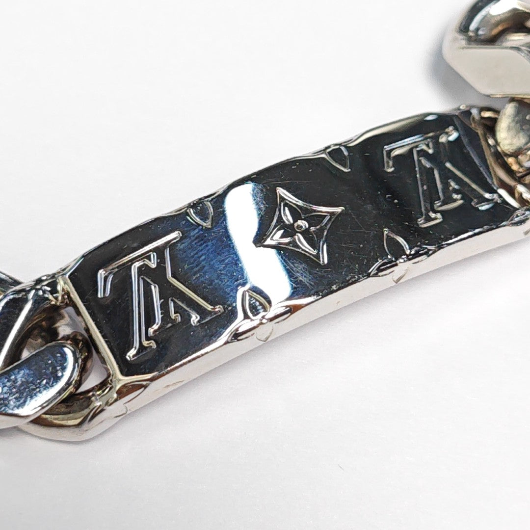 Monogram Metal Silver Bracelet