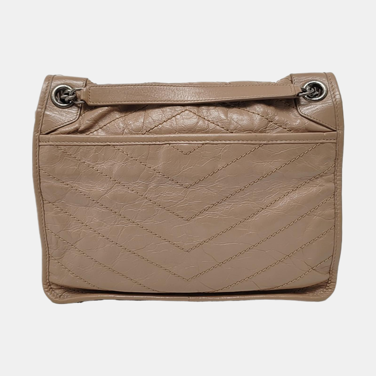 NIKI Medium Chevron Calfskin Pink