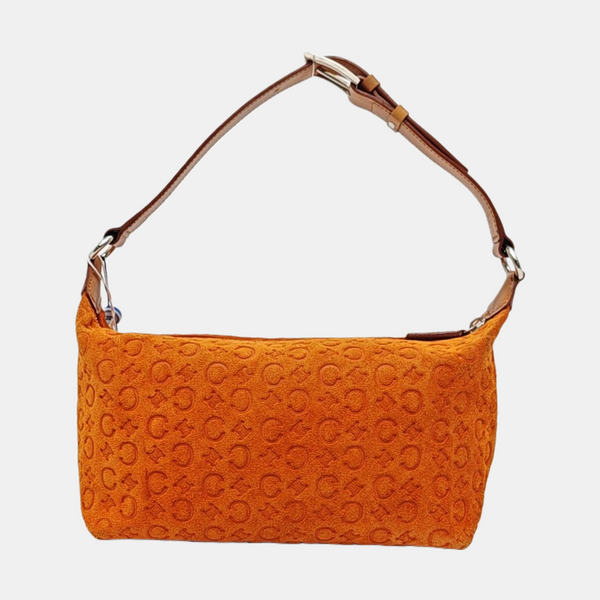 Suede Top Handle Bag Orange