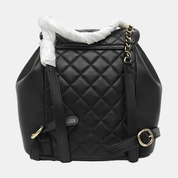 DUMA Large Quilted Calfskin Black