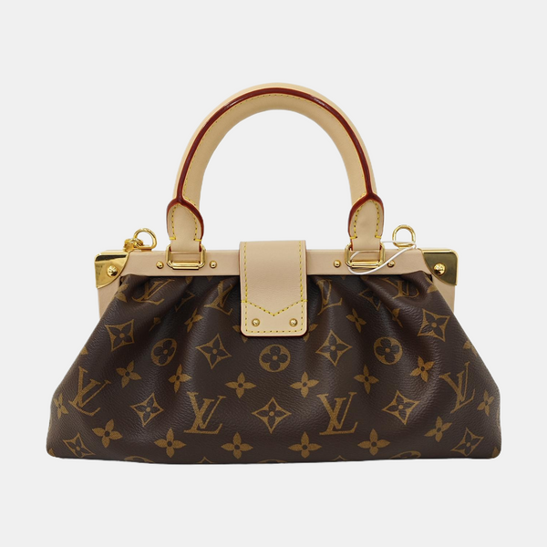 CLUTCH Monogram Coated Canvas Brown