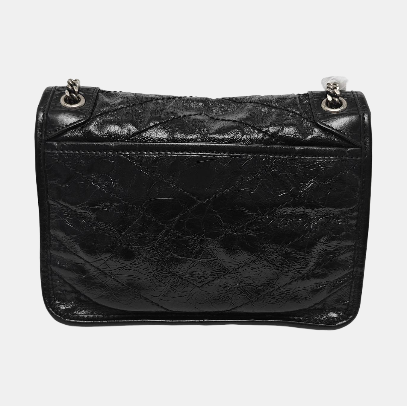 NIKI Small Chevron Calfskin Black