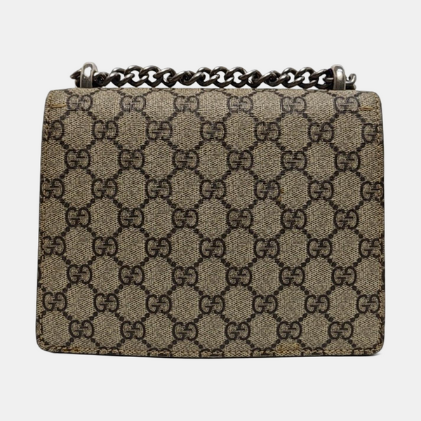 Dionysus Mini Monogram Coated Canvas Beige